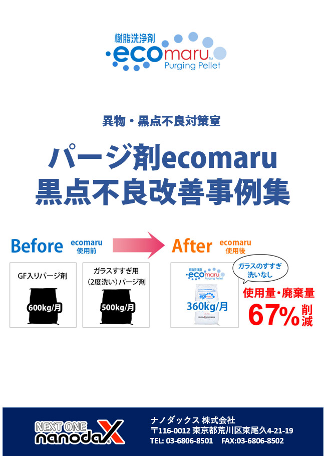 パージ剤ecomaru 黒点不良改善事例集